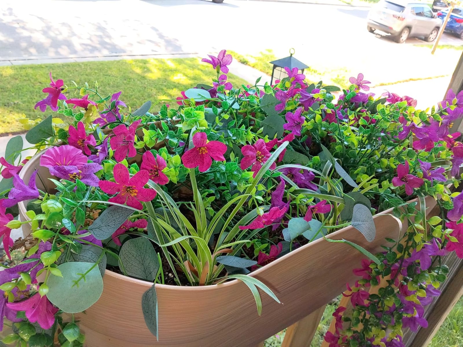 EMSCO Group Bloomers Railing Planter with Drainage Holes - 24