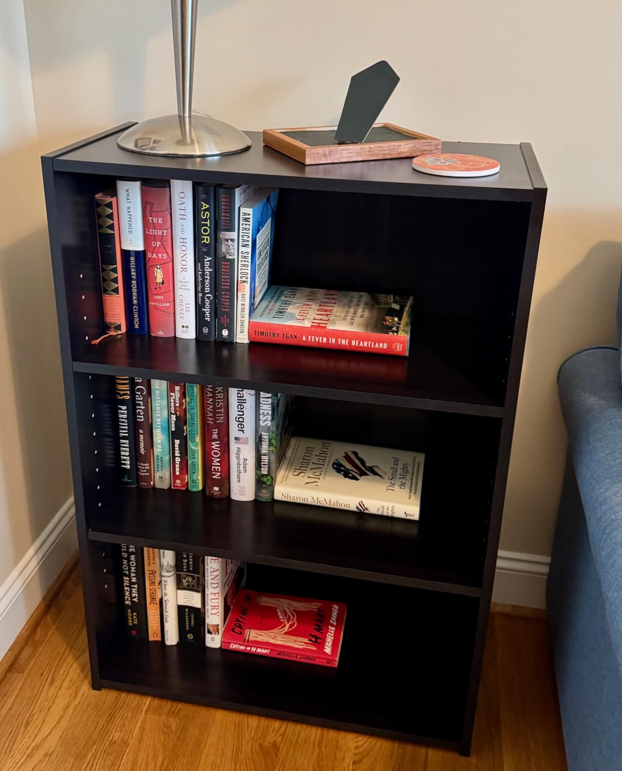 Sauder Beginnings 3-Shelf Bookcase, Bookshelf with Adjustable Storage Shelves, in Brook Cherry finish customer photo 1