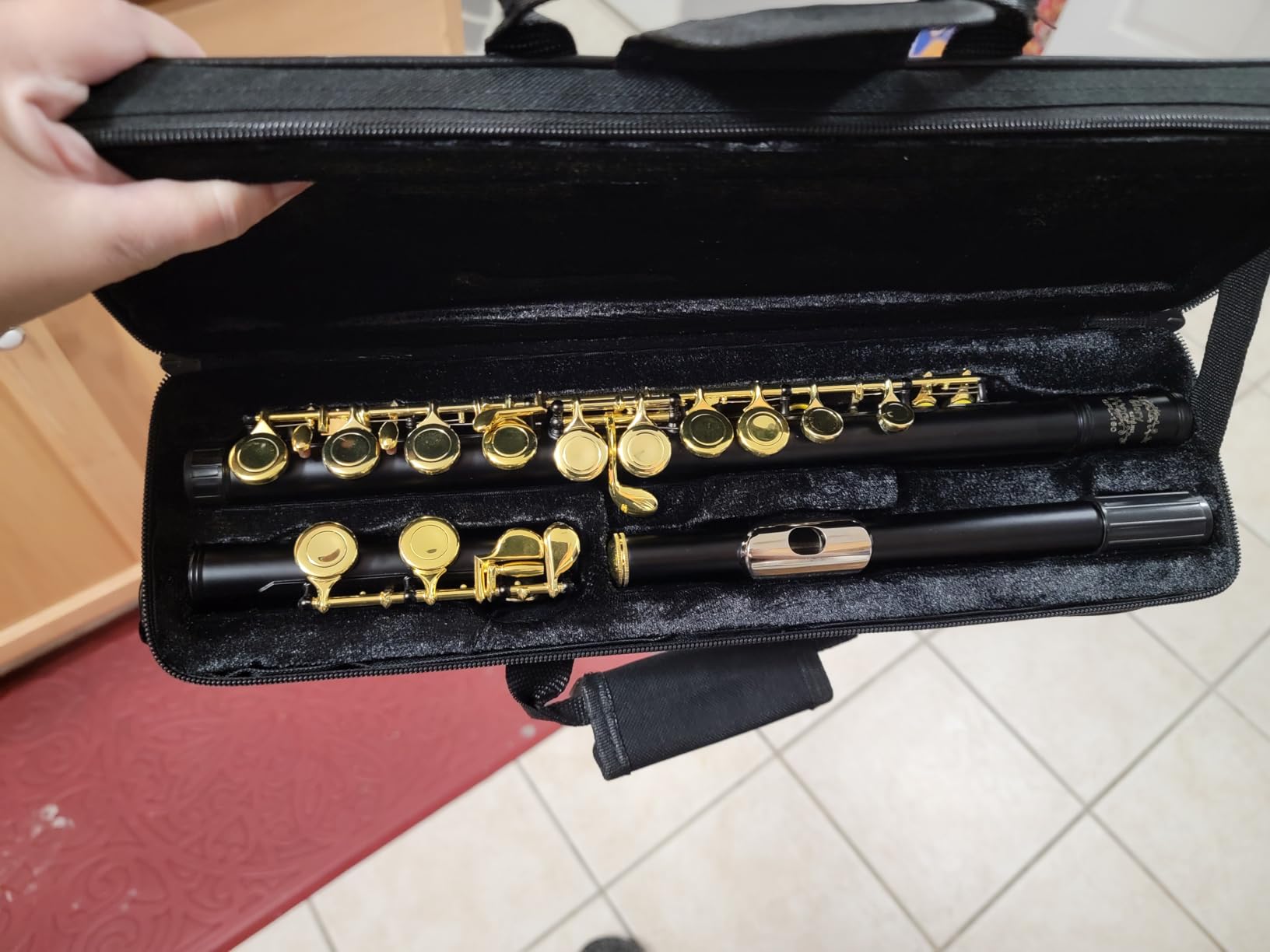 Glory Closed Hole C Flute With Case, Tuning Rod, Joint Grease and Cloth, Gloves, Nickel Silver customer photo 2