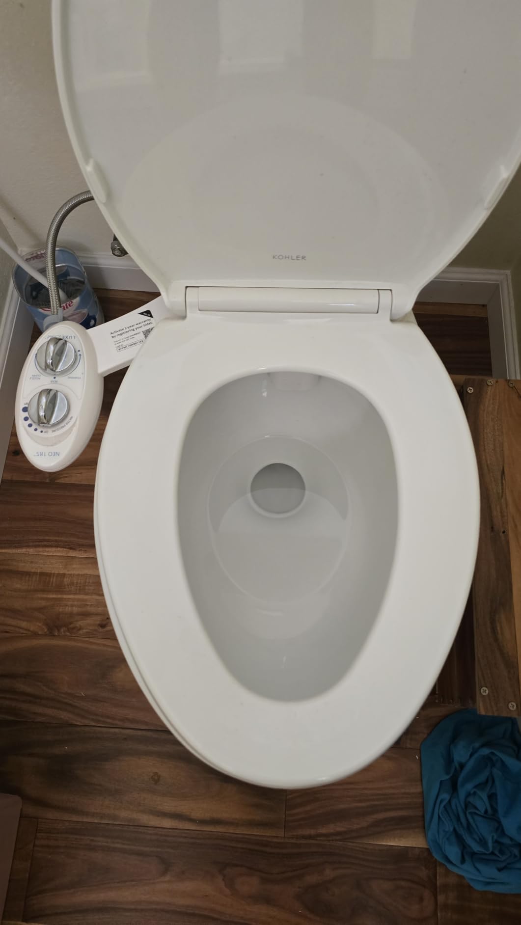 LUXE Bidet NEO 185 - Bidet Attachment for Toilet Seat, White | Non-Electric, Dual Nozzle, Self-Cleaning, Adjustable Water Pressure, Rear & Feminine Wash customer photo 1