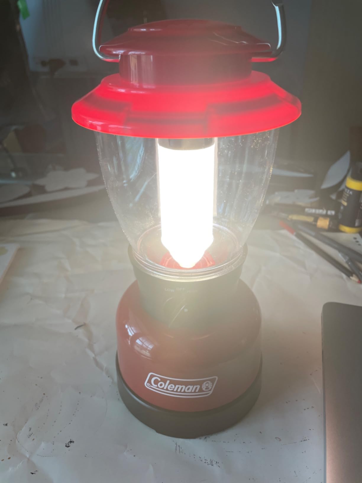 Coleman 400L LED Lantern, Water & Impact-Resistant Lantern with Carry Handle, Lifetime LED Lights Never Need Replacing, 4D Battery not Included customer photo 1