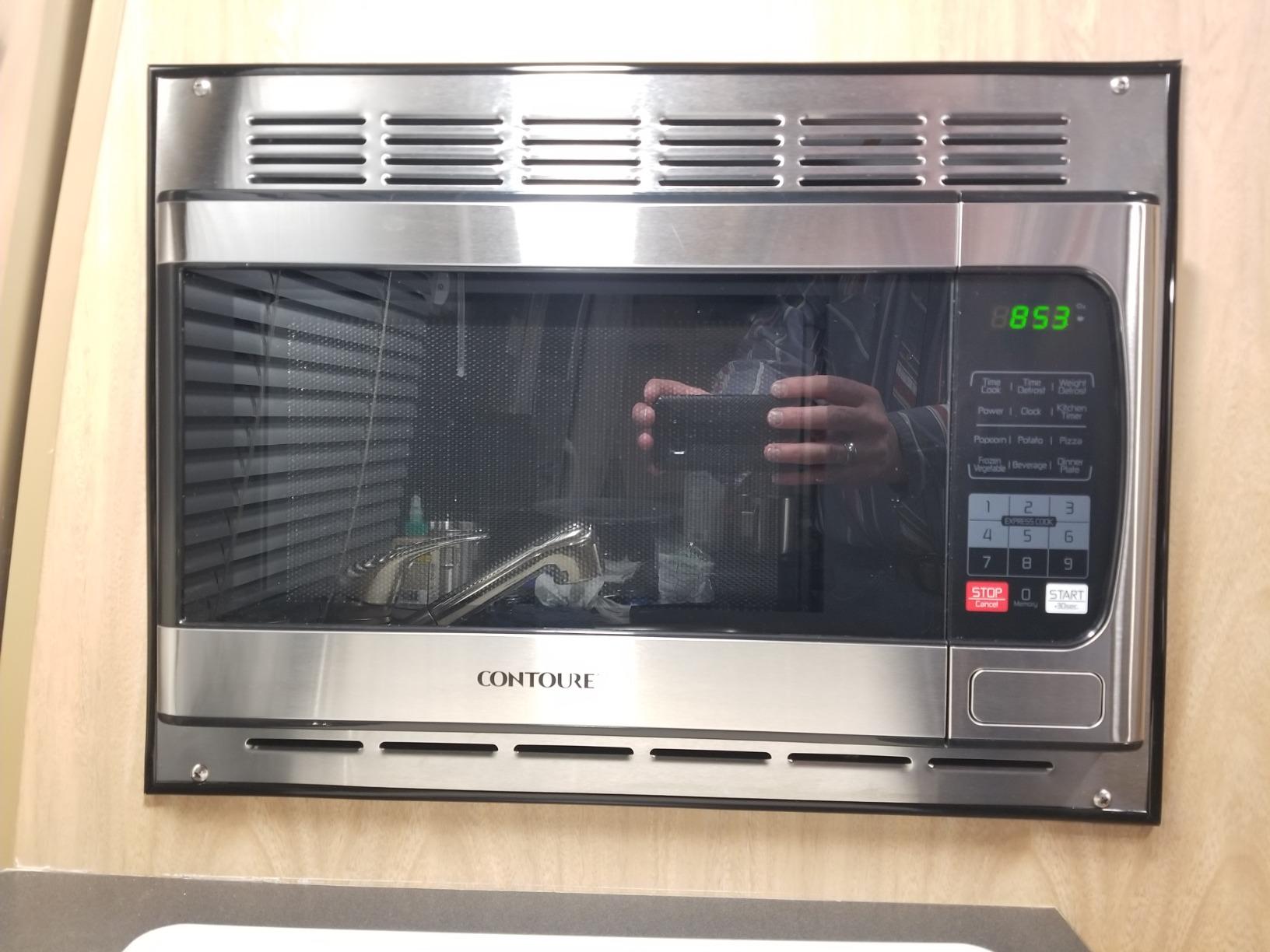 CONTOURE Built-In RV Microwave Oven, 900W, Stainless Steel | 10 power levels, easy-clean interior, quick-cook settings and auto menus, 2-stage programming, trim kit sold separately customer photo 1