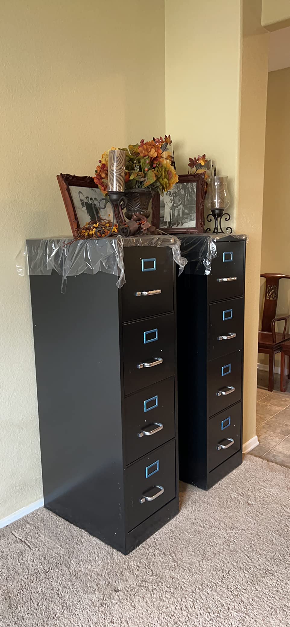 Commercial 4 Drawer Letter Width Vertical File Cabinet, 22