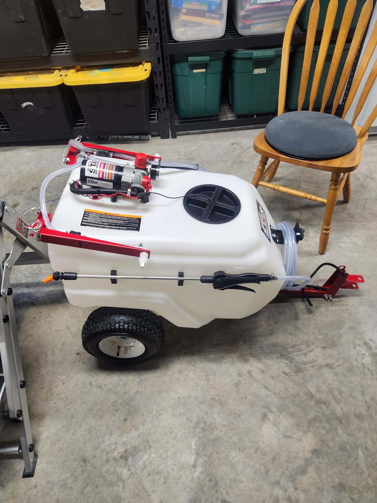 NorthStar 31-Gallon Tow-Behind Boom/Spot Sprayer, 2.2 GPM, 12V, 70 PSI | NSQ on-demand pump, Spring-loaded breakaway boom, Wide-area coverage, Targeted spot application, ATV/lawn tractor towing customer photo 1