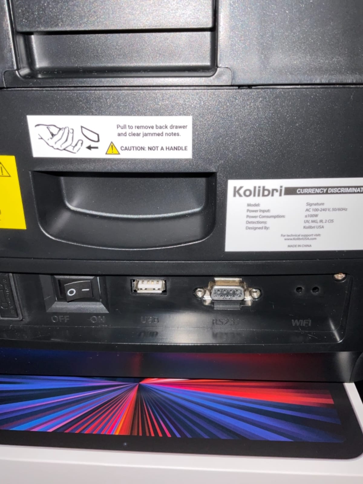 KOLIBRI Money Counter Machine | UV/MG | Set Value Count | LCD Display | Business Grade | Dollar, Euro | Advanced UV/MG/IR/DD/HLF Detection | 1,500 Notes/Min | 1-Year Warranty | KOLIBRI UV/MG customer photo 1