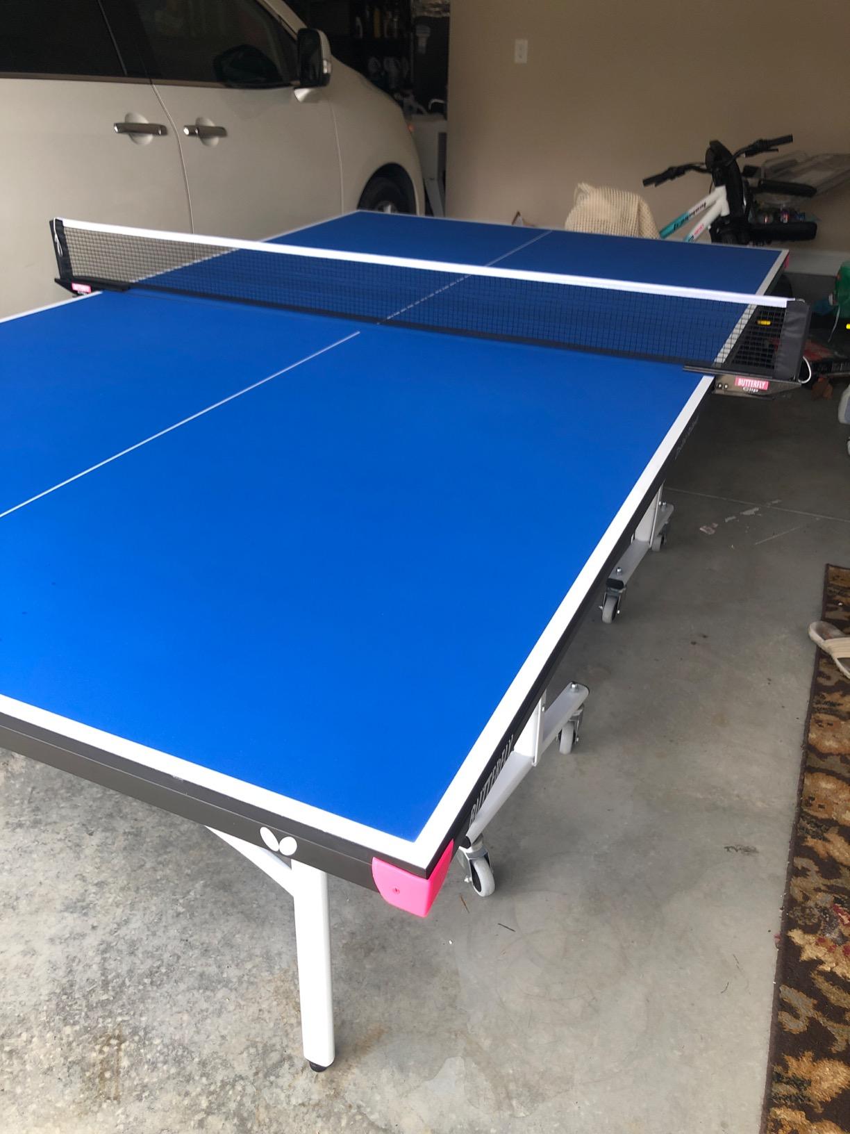 Butterfly Easifold 19 Ping Pong Table - Ping Pong Table Regulation Size with Easy Net Set - 10 Minute Quick Assembly - Folding with Wheels for Easy Storage customer photo 1