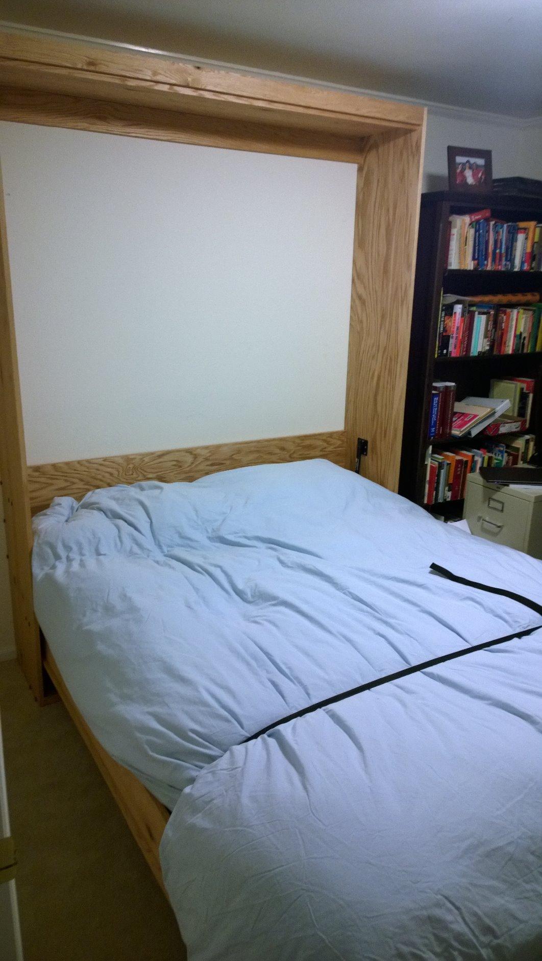 Queen Size Murphy Bed Hardware Kit - Vertical Wall Bed Frame | DIY Murphy Bed Kit with Gas Pistons + 3 Step-by-Step Guides | Made in North America | Hideaway Bed Mechanism customer photo 2