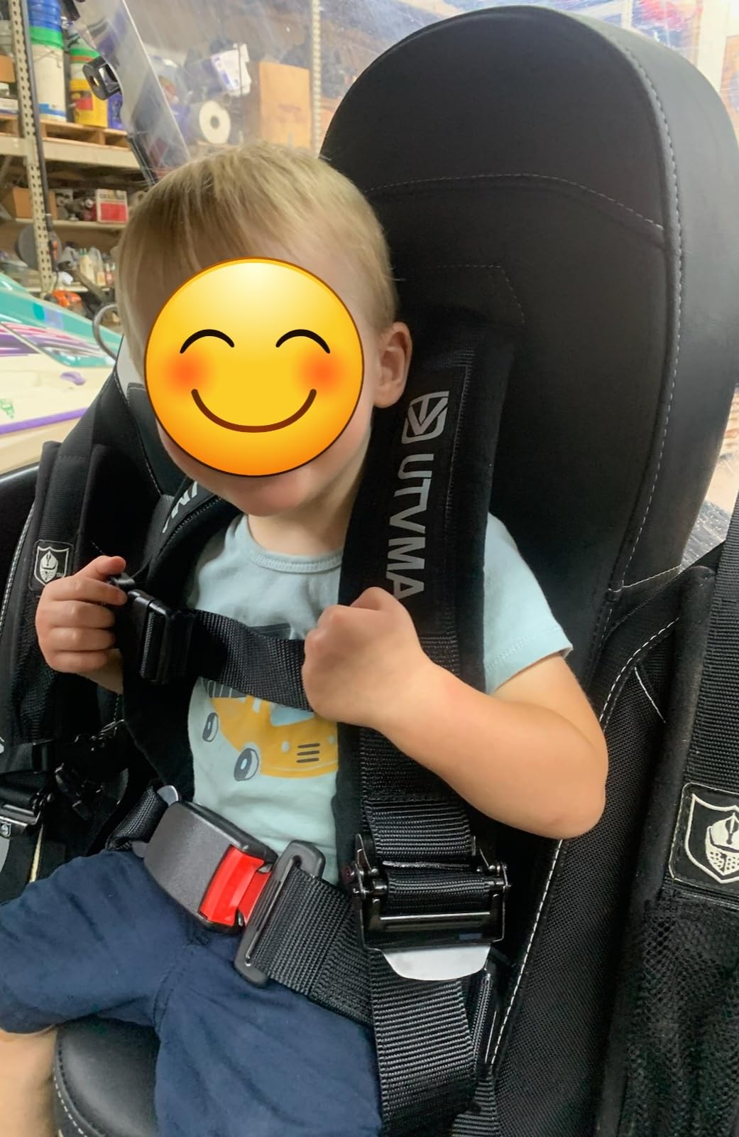 UTVMA RZR 1000 and 900 (2014-2023) Bump Seat with 4-Point Harness | Kids Seat | Jump Seat | All Models (XP, Turbo, Turbo S, High Lifter, Sport, Premium, Ultimate) (Black) customer photo 2