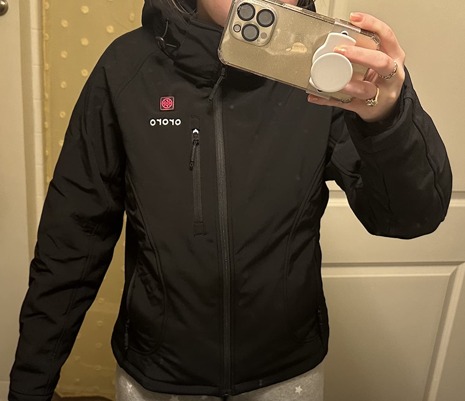 Women's Classic Heated Jacket, Shell Jacket with Battery customer photo 1