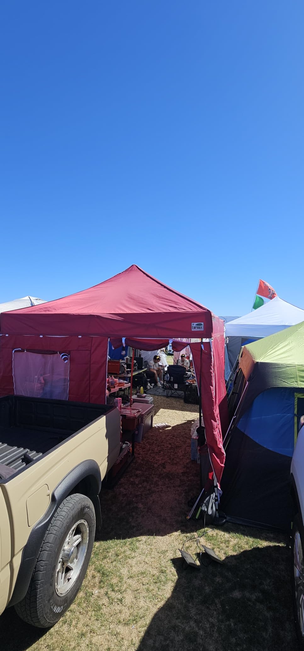 Eurmax USA 10x10 Pop Up Canopy Tent, Commercial Tent with Patented No-Tip Rolling Bag, 4 Zippered Removable Walls, UV & Water Resistant customer photo 1