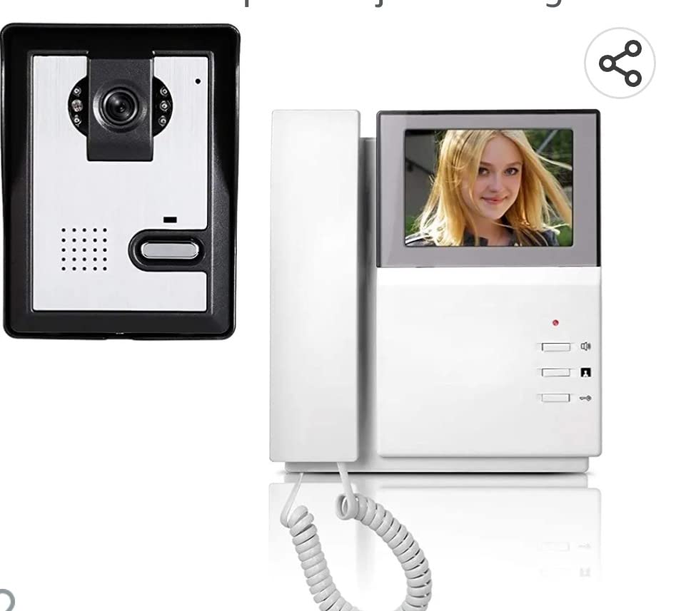 Video Doorbell Intercom System, 4.3 Inch Monitor Video Door Phone | Wired IR Camera with LCD Screen, Telephone Style, Video Door Phone Unlock, Two-Way Intercom for Home Apartment customer photo 1