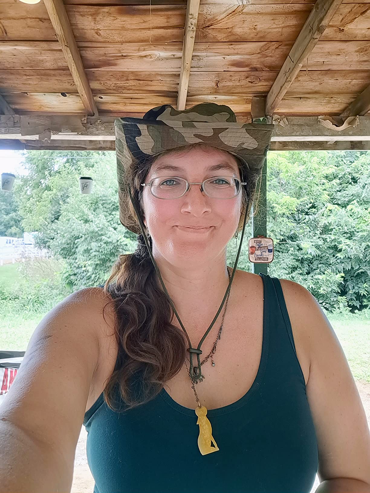 Wide Brim Boonie Hat, Men & Women Top Camo Bucket Hats for Safari Military Beach customer photo 1