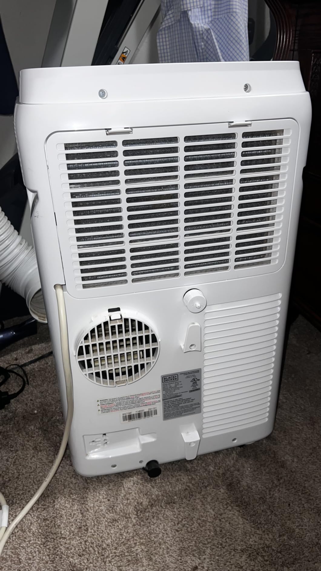BLACK+DECKER Portable Air Conditioner, 10,000 BTU, BPACT10WT, White | 5,550 BTU SACC for Rooms up to 450 Sq. Ft., 3-in-1 Portable AC, Fan and Dehum with Follow Me Remote Control customer photo 2
