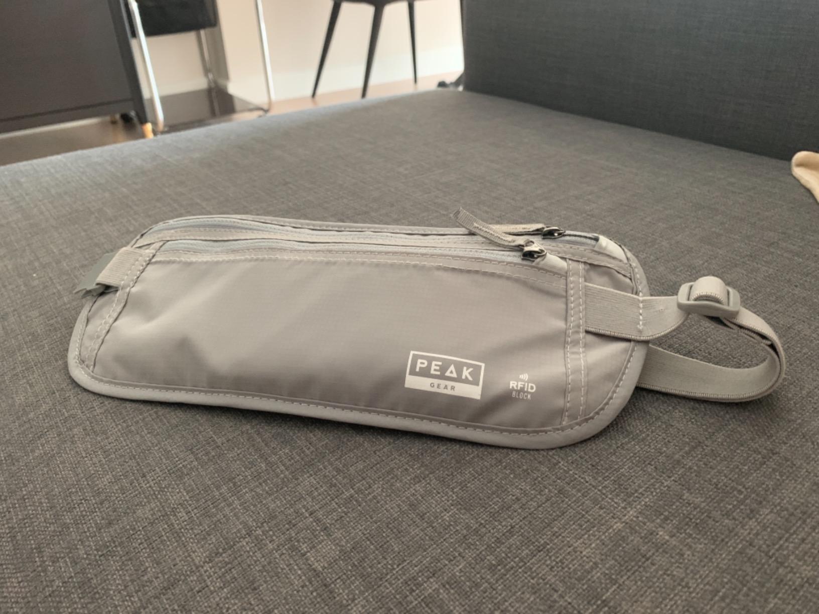 Peak Gear Travel Money Belt. Premium Quality Travel Wallet with RFID Blocking Fabric - Black customer photo 2
