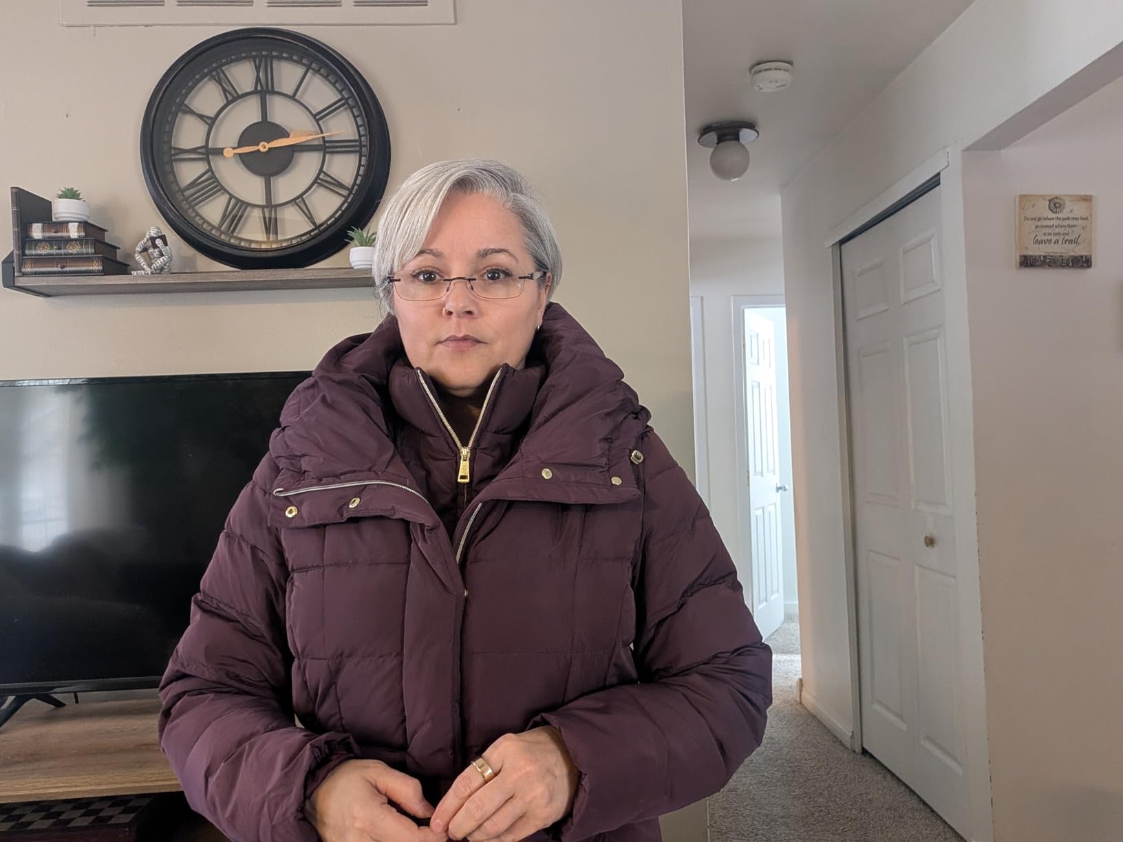 Women's Taffeta Down Coat With Hood customer photo 1