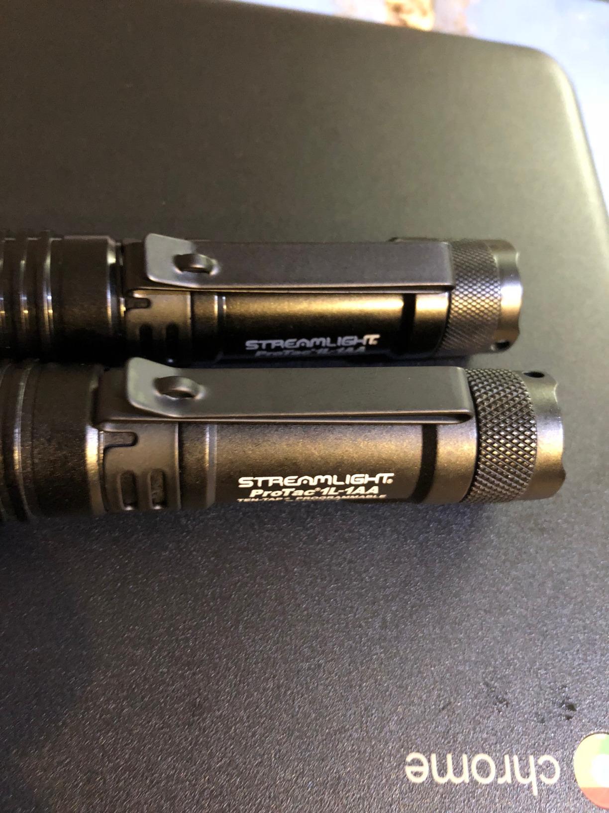 Streamlight 88061 ProTac 1L-1AA Tactical Flashlight, Black | 350 lumens; multi-fuel or 18650; IPX7 waterproof; impact-resistance tested; anti-roll body with pocket clip customer photo 2