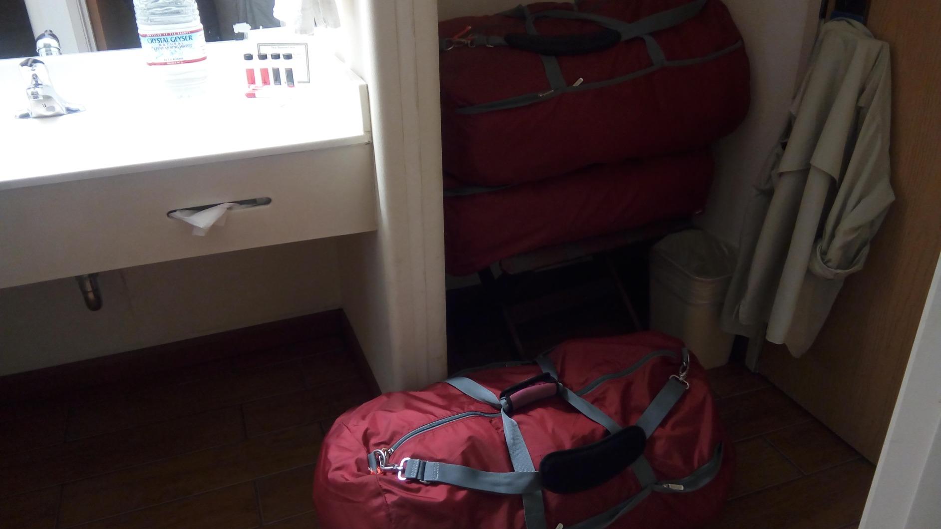 Amazon Basics Extra Large Foldable Nylon Duffel Bag for Travel/Storage, 150L customer photo 2
