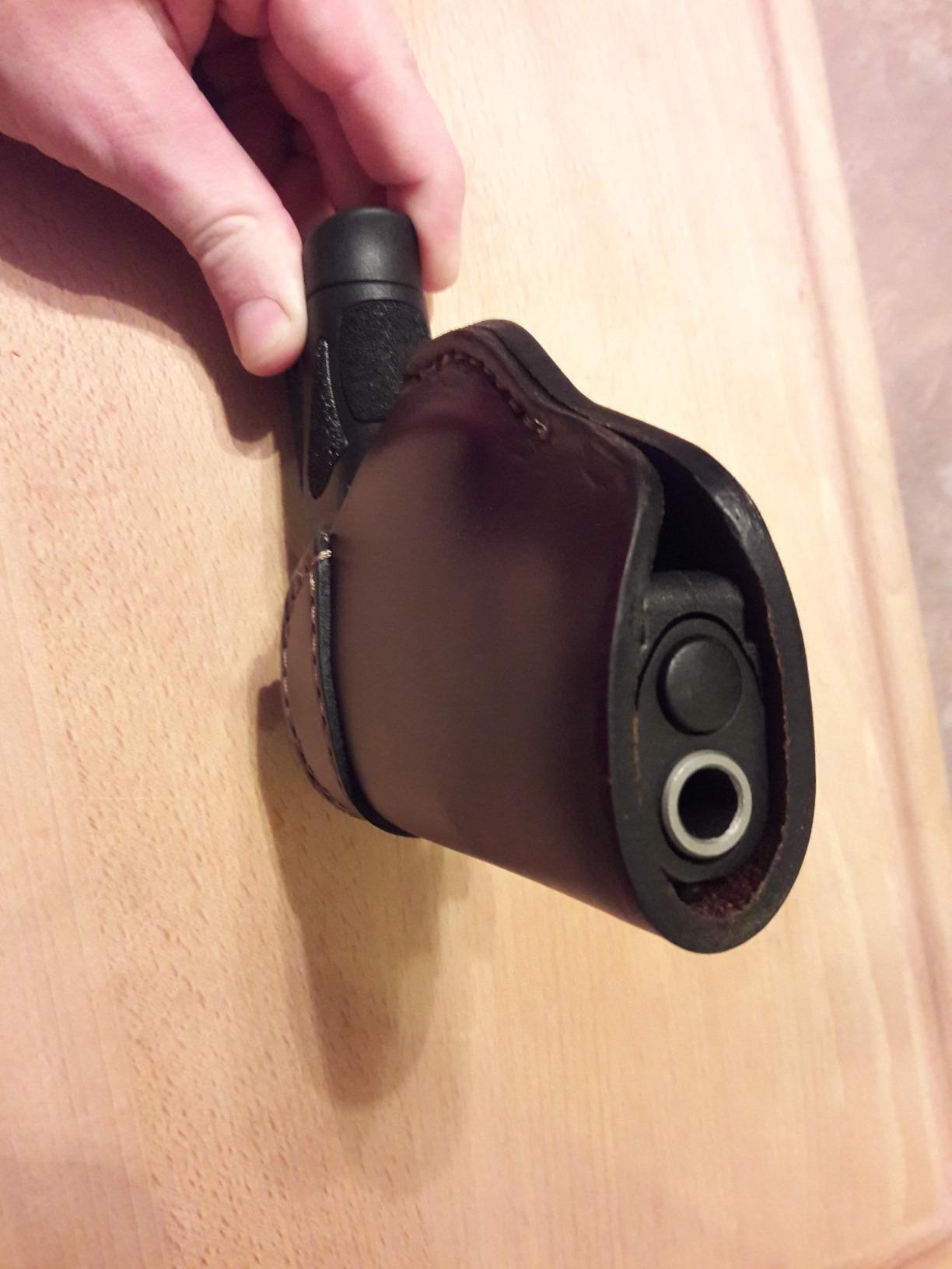 Relentless Tactical The Defender Leather IWB Holster | Made in USA | Fits Glock 17 19 19X 22 26 43 43X 45 | Taurus GC3 | S&W M&P Shield | Canik TP9 Elite | Sig P229 | Plus All Similar Sized Handguns customer photo 2