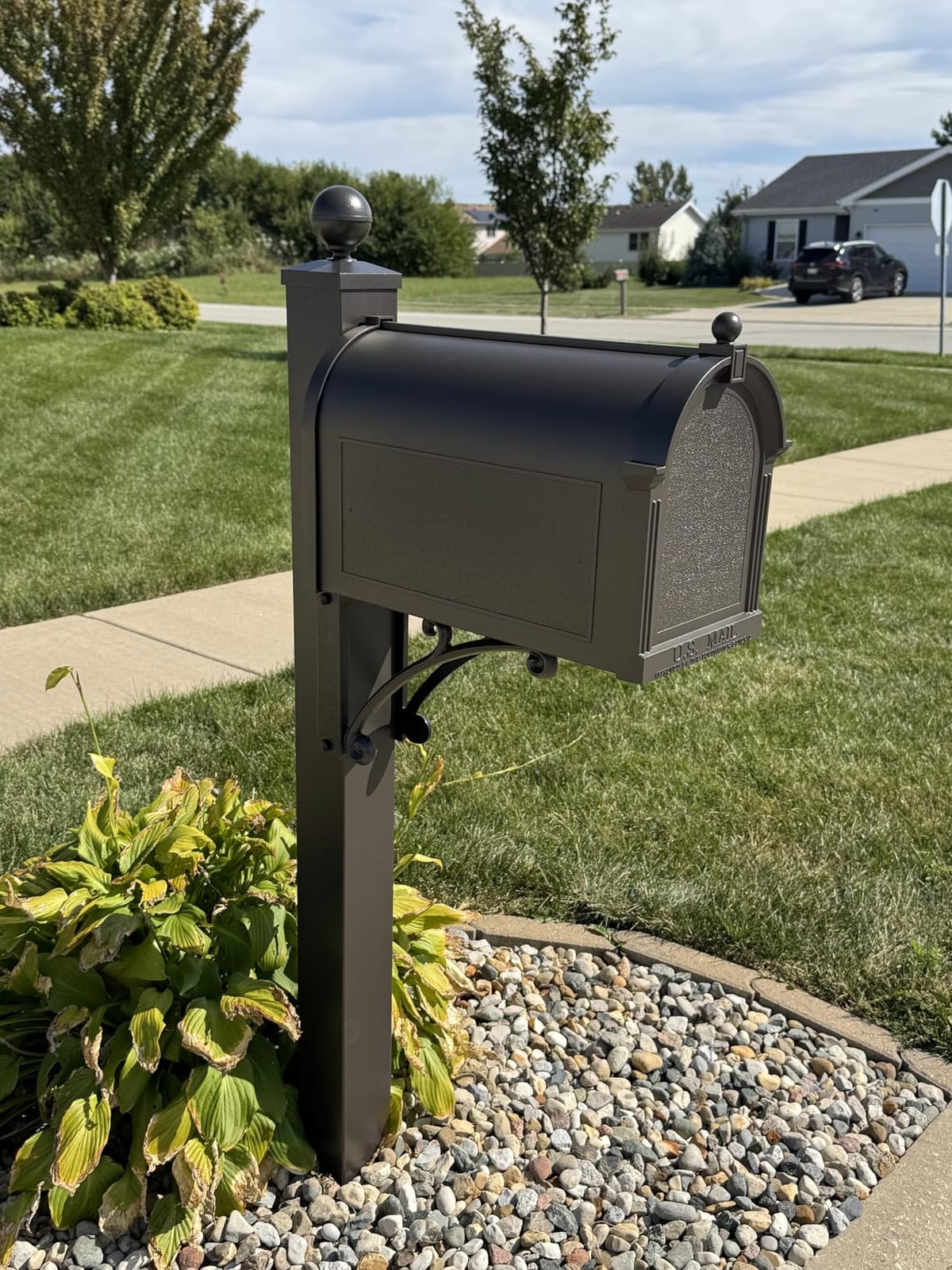 Whitehall Products Deluxe Mailbox Package, Aluminum, French Bronze customer photo 1
