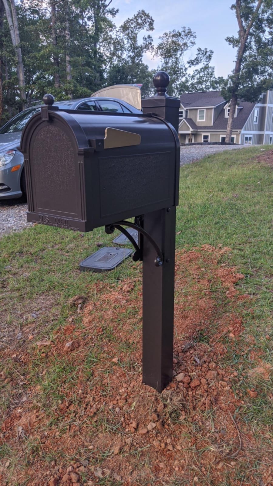 Whitehall Products Deluxe Mailbox Package, Aluminum, French Bronze customer photo 2