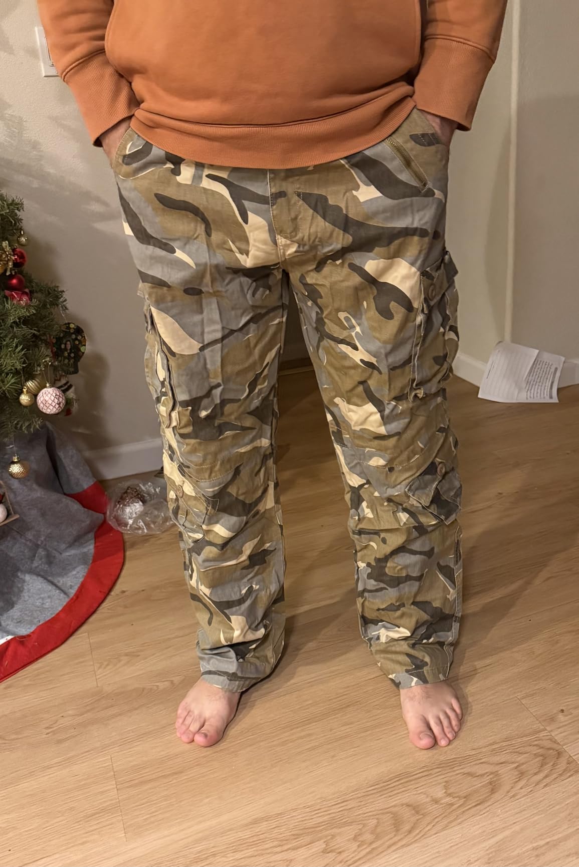 Mens Cargo Pants Camo Work Tactical Rip Stop BDU Casual Army Military Pants customer photo 2