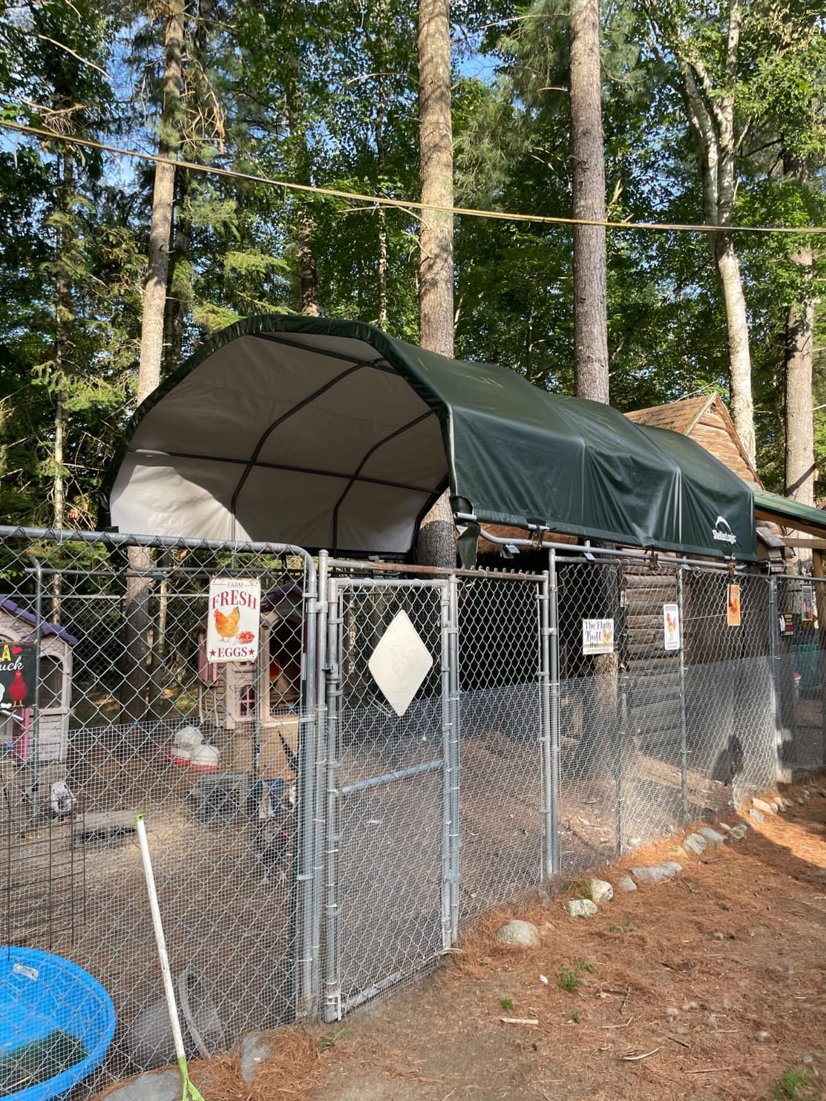 ShelterLogic Corral Shelter and Livestock Shade Waterproof and UV Treated Universal Cover for Horses, Goats, and Other Livestock (Corral Panels Not Included) customer photo 1