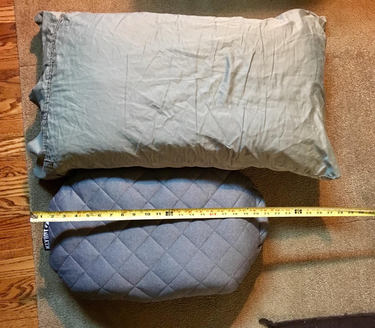 Klymit Luxe Travel Pillow, Lightweight Inflatable Hybrid Airplane, Backpacking, Hammock, and Camping Pillow, Grey customer photo 2