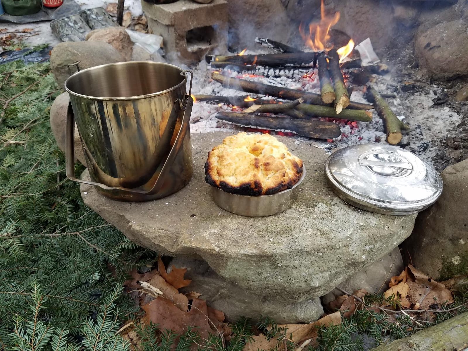 Firebox Locking Bail Handle Camping Pot, Billy Can Bushcraft Kit - Zebra Loop Handle Pot SS Handle Clips (Installed) customer photo 1