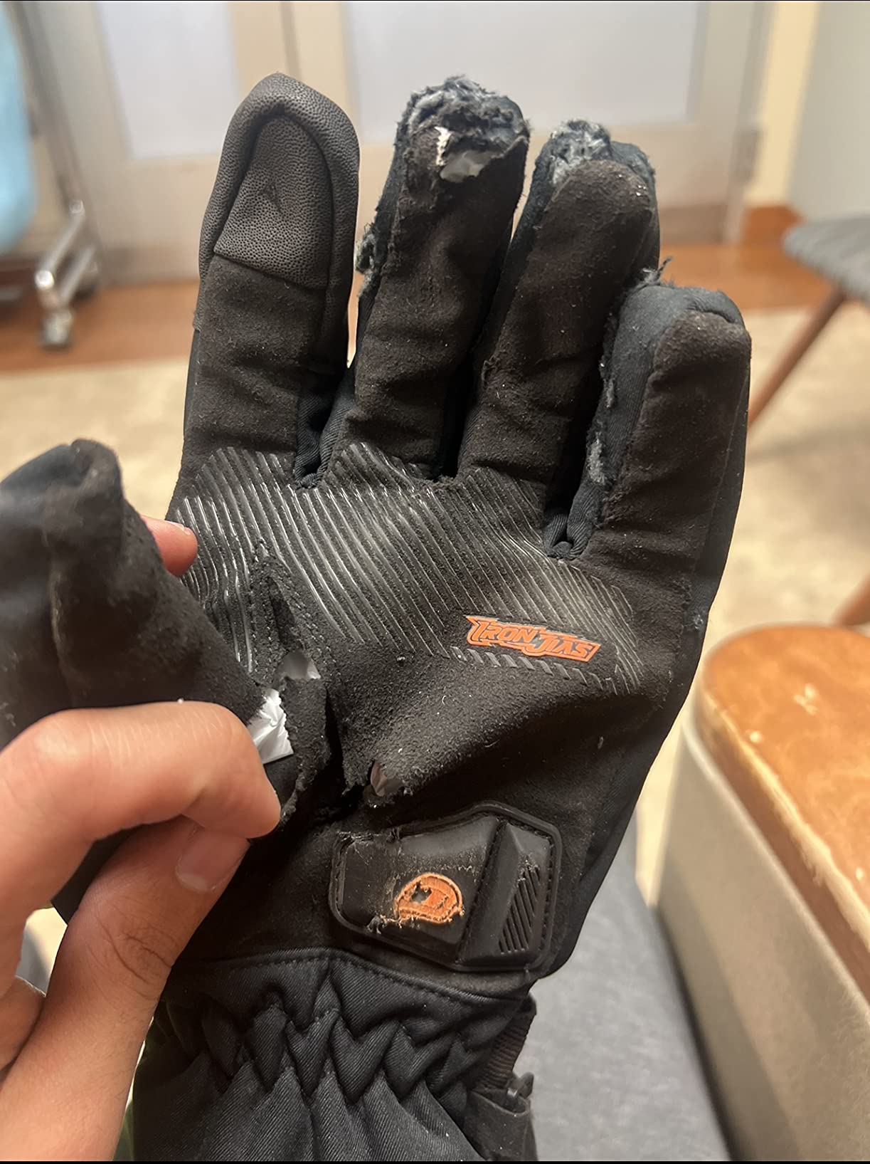 IRON JIA'S Winter Motorcycle Gloves with CE Level 1KP Protection | Plush Lining, 3M Insulation, Waterproof, Windproof, Touchscreen, Knuckle Protection, Shock-Absorbing Palm, Non-Slip Grip customer photo 2