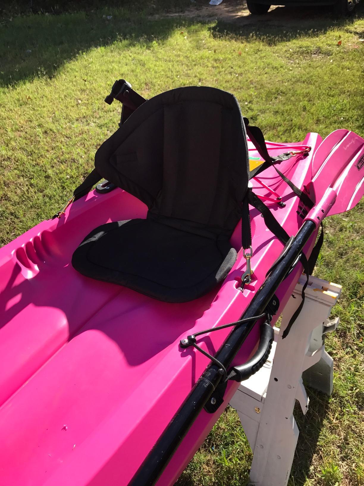 BKC Brooklyn UH-KS222 Padded Nylon Kayak Seat - Padded nylon seat and backrest, adjustable straps, quick-connect install, rear storage pouch, universal fit customer photo 2