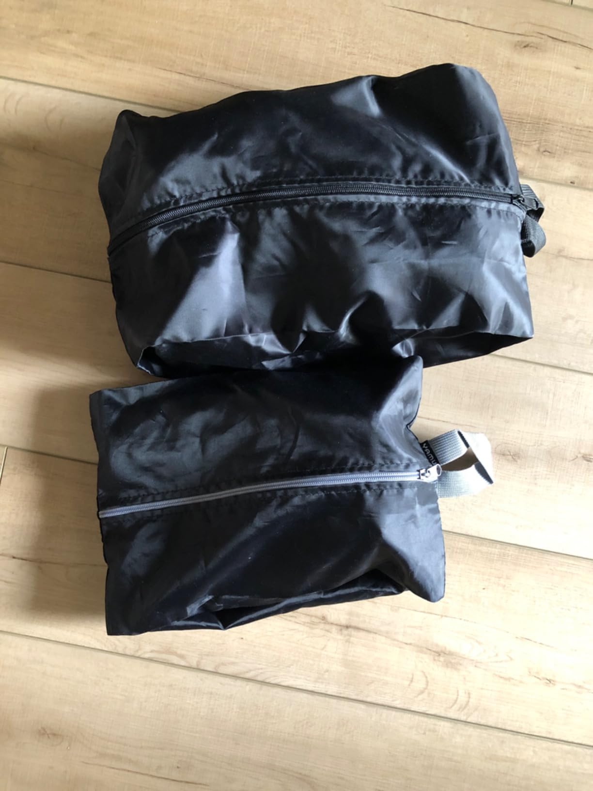 YAMIU Travel Shoe Bags Set of 4 Waterproof Nylon with Zipper for Men & Women, Black customer photo 2