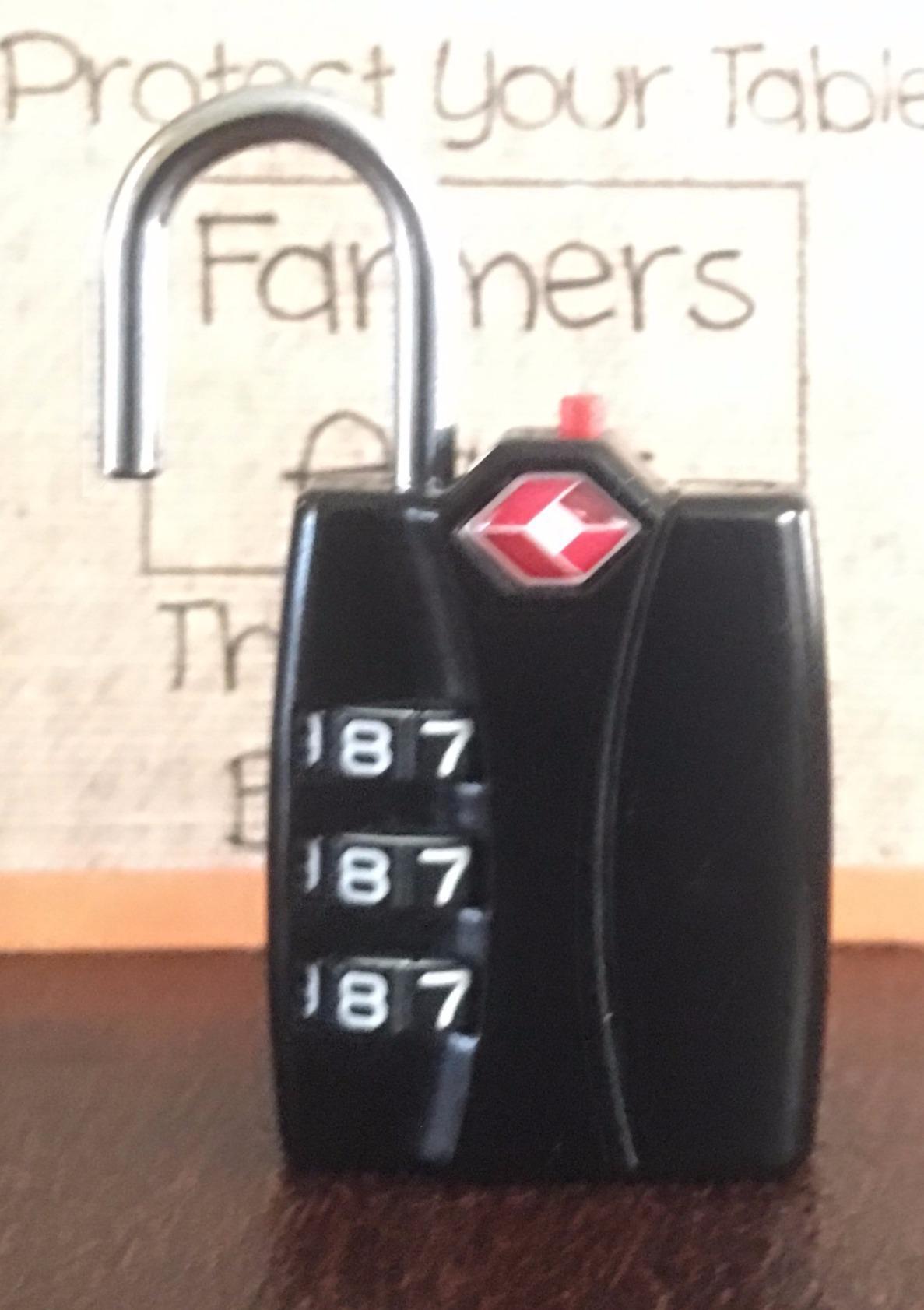 Forge Open Alert TSA Approved Luggage Locks - 3 Digit Combination, Easy Read Dials, Zinc Alloy Body (Black 4 Locks) customer photo 1