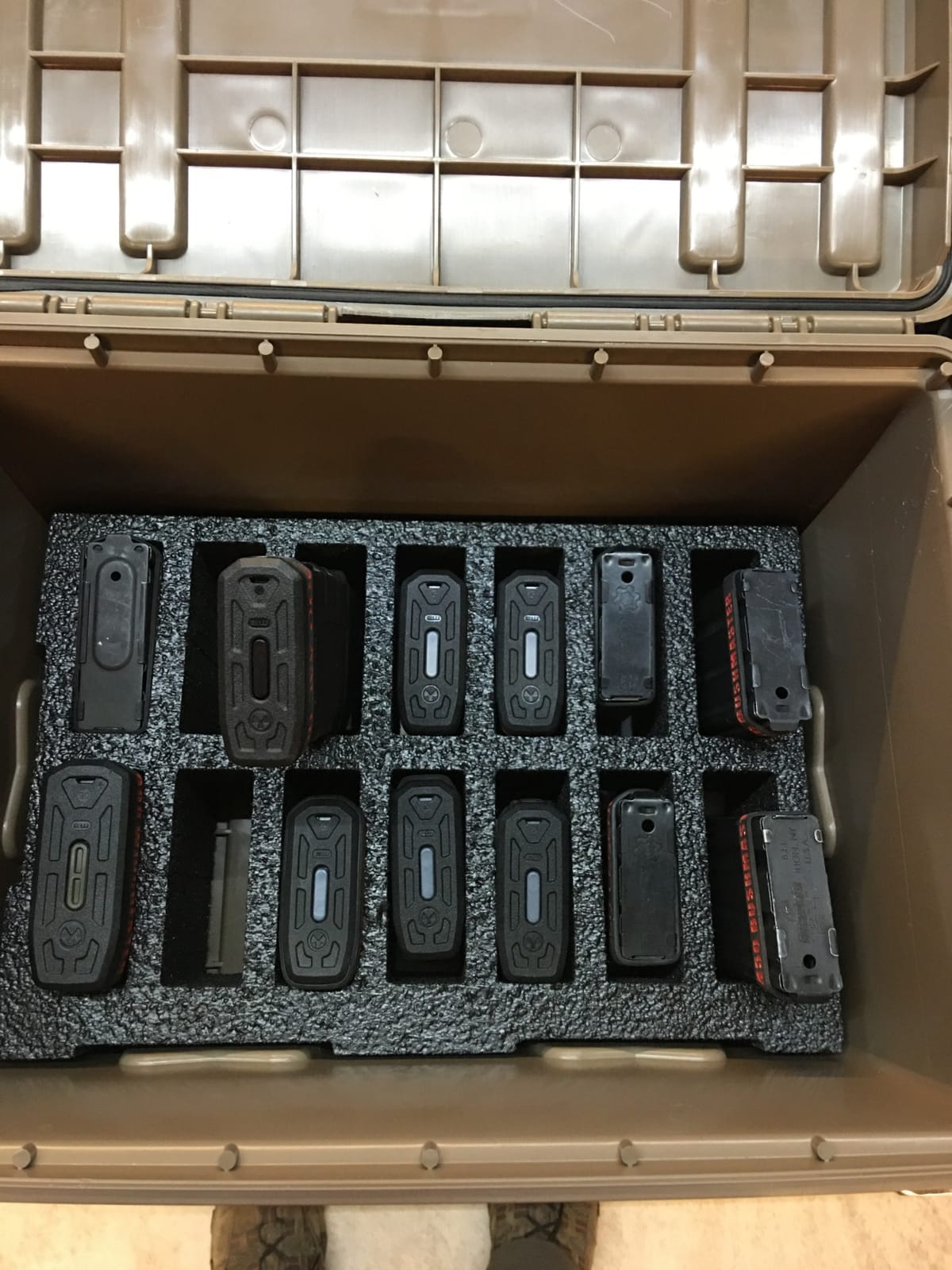 MTM TMC308 Tactical Magazine Can, 308 7.62x51 Magazine Storage, Stackable, Water Resistant, Double Padlocked Tabbed, USA Made, Dark Earth customer photo 2