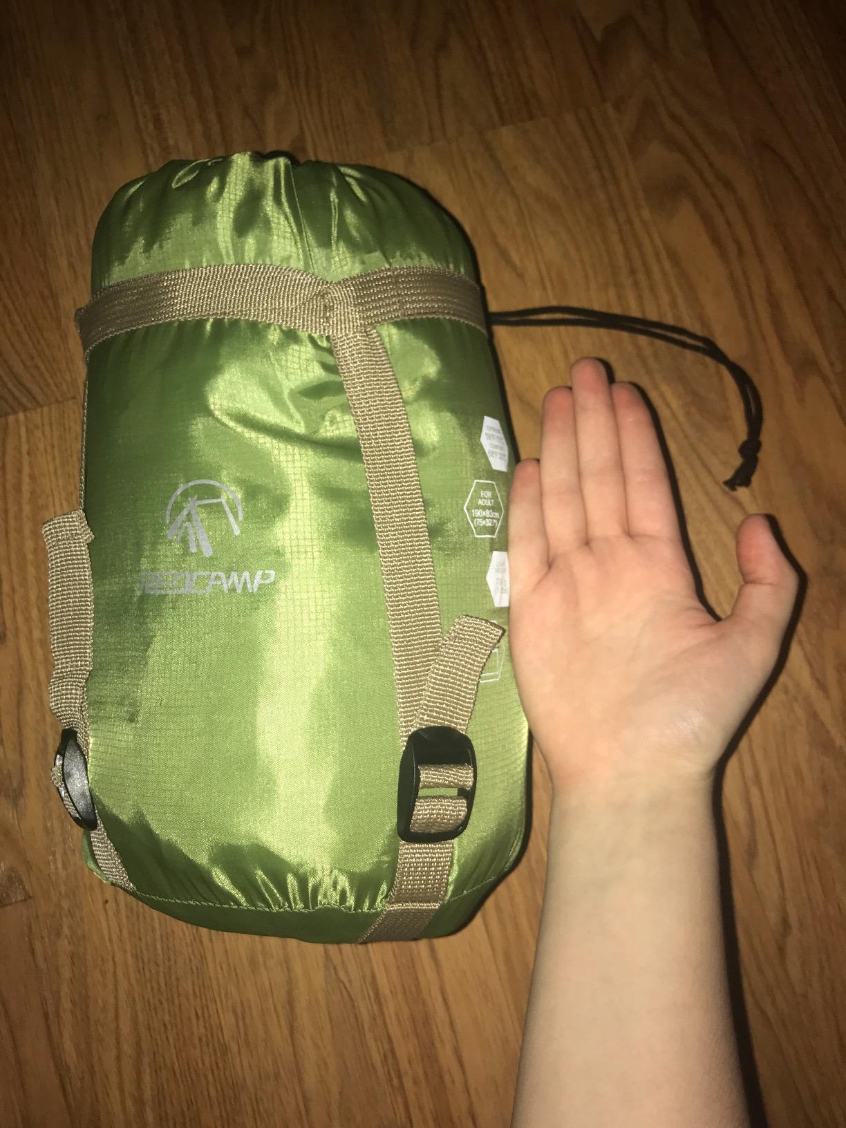 REDCAMP Ultra Lightweight Sleeping Bag for Backpacking, Hiking, Comfort for Adults Warm Weather, with Compression Sack customer photo 1