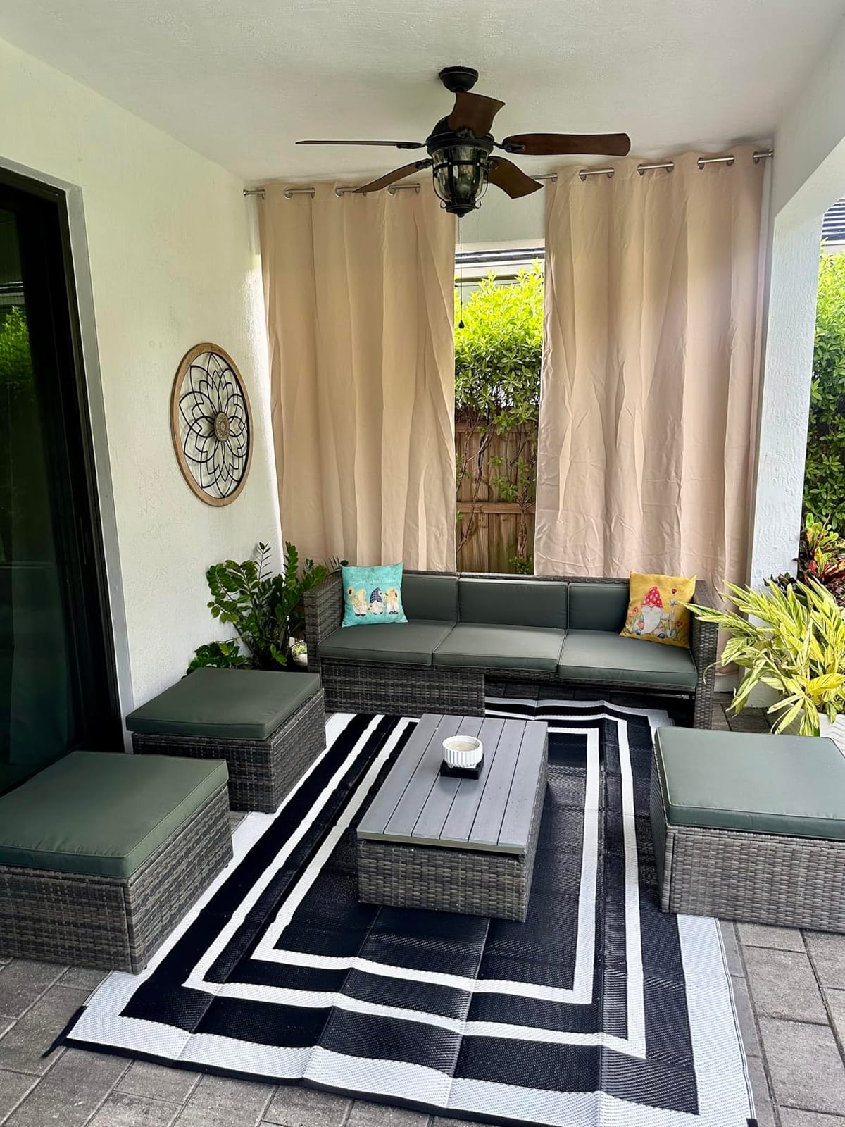 NICETOWN Outdoor Curtains for Patio Waterproof 95