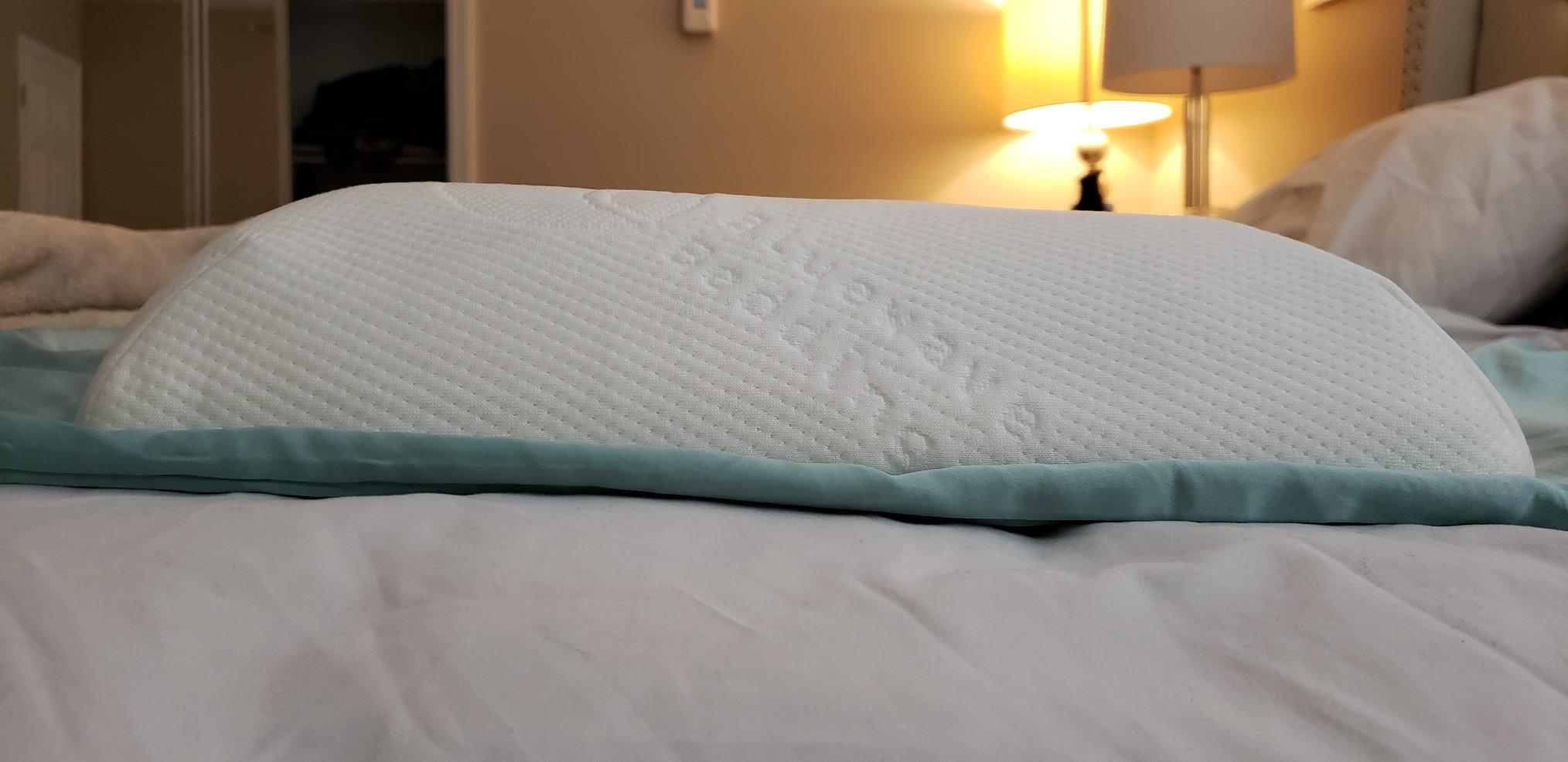 Bluewave Bedding Ultra Slim Gel Memory Foam Pillow for Stomach and Back Sleepers - Thin, Flat Design for Cervical Neck Alignment and Deeper Sleep (2.75-Inches Height, Standard Size) customer photo 2