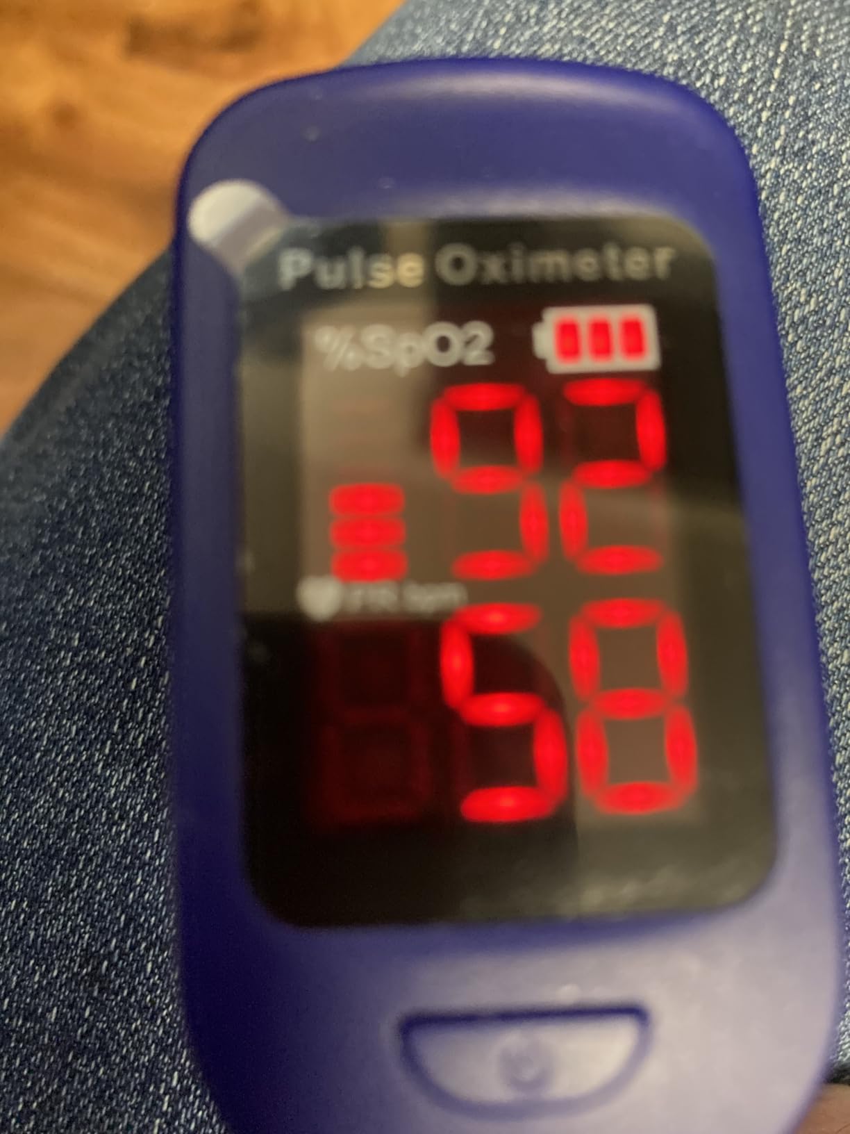 Zacurate 500BL Fingertip Pulse Oximeter Blood Oxygen Saturation Monitor with Batteries Included (Navy Blue) customer photo 1