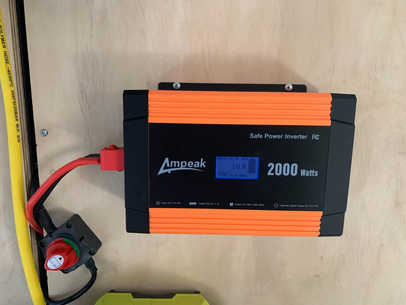 Ampeak 2000W Modified Sine Wave Inverter, 12V DC to 120V AC, 17 Protections | 4000W Surge, 3 AC Outlets, Dual USB 6.2A, LCD Display, for Truck RV Hurricane Emergency customer photo 1