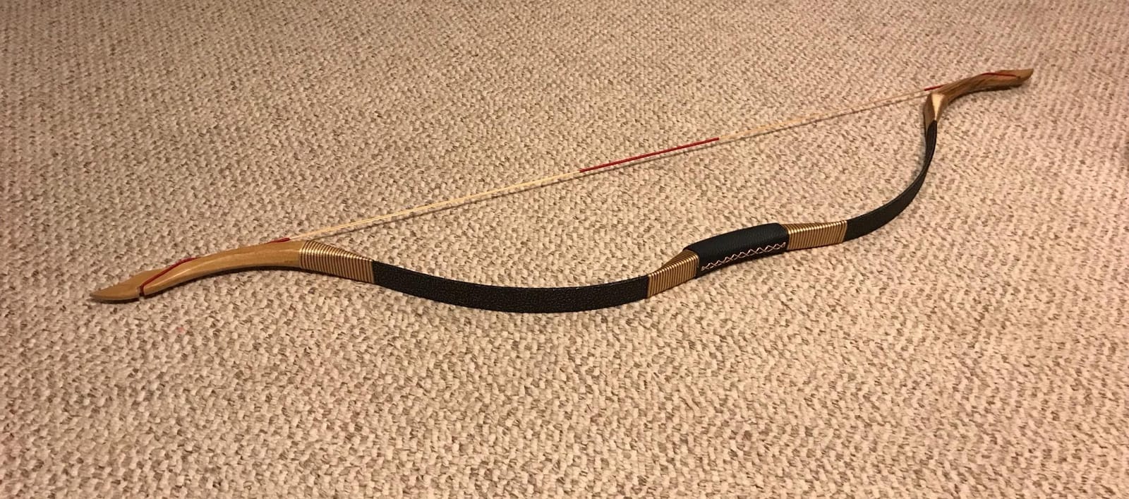 TOPARCHERY Black Hunter Traditional Recurve Bow 53'' Archery Hunting Handmade Horse Bow Longbow 30-50 lbs customer photo 1