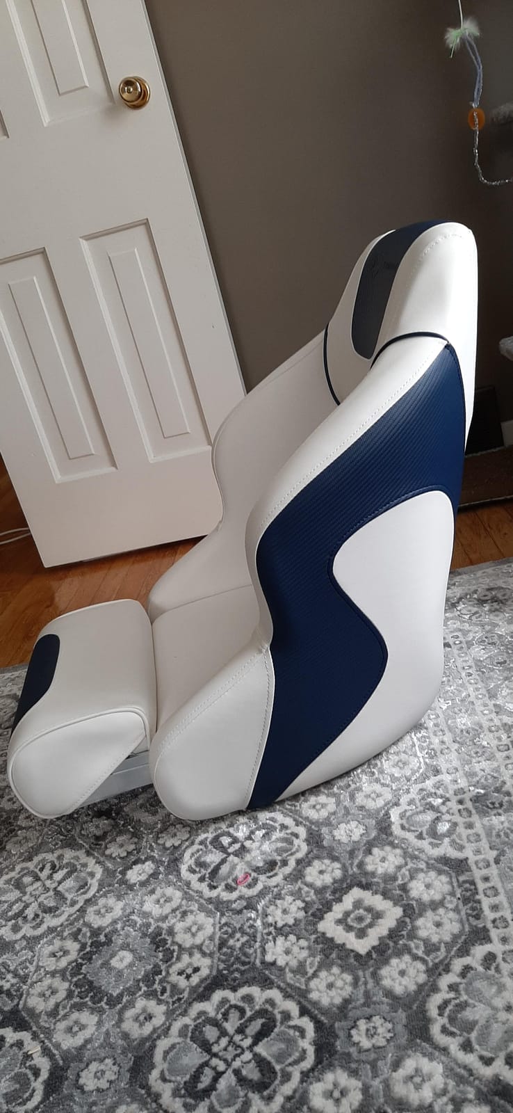 Seamander Boat Captains Chair, Boat Seat with Flip Up Bolster, Integral Rotomolded Frame, Premium EPDM Foam Material, Marine Grade Vinyl, 5x5 or 5x12 inch Mounting Pattern customer photo 1