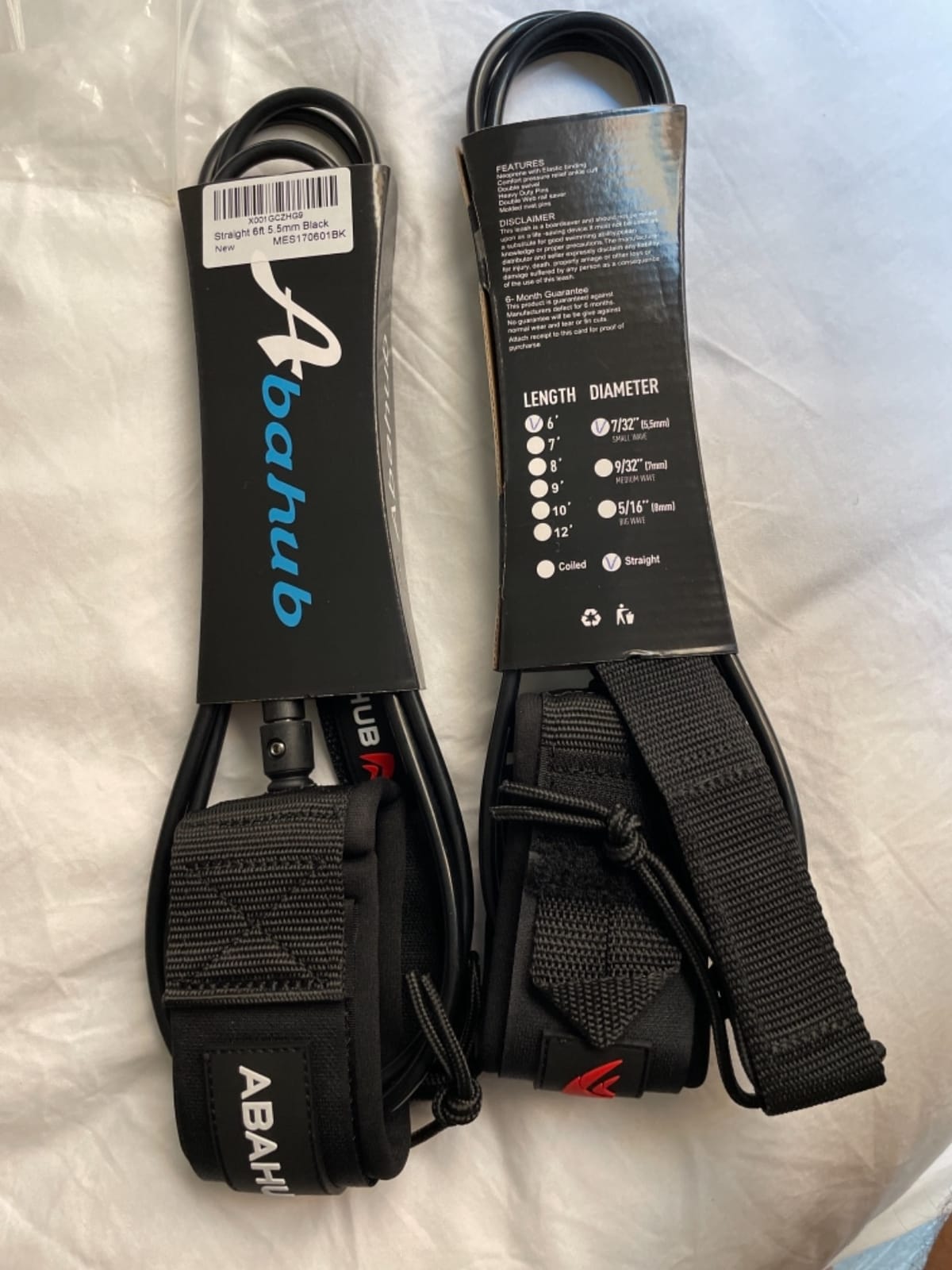 Abahub Surfboard Leash, 6/7/8/9/10 ft Straight Legrope Strap for Boards | Premium Surf Leash, Shortboard, Longboard, Durable, Tangle Free, Anti-Slip customer photo 2