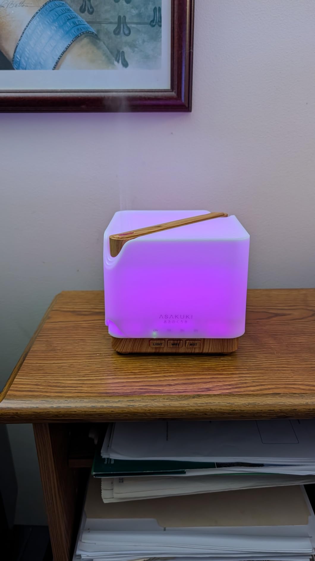 ASAKUKI Essential Oil Diffuser for Home Large 700 ml Humidifier | Automatic Shut-Off, Scent Aromatherapy Diffuser with 7 LED Lights for Living Room, Kitchen, Bedroom, Hotel - Yellow customer photo 1