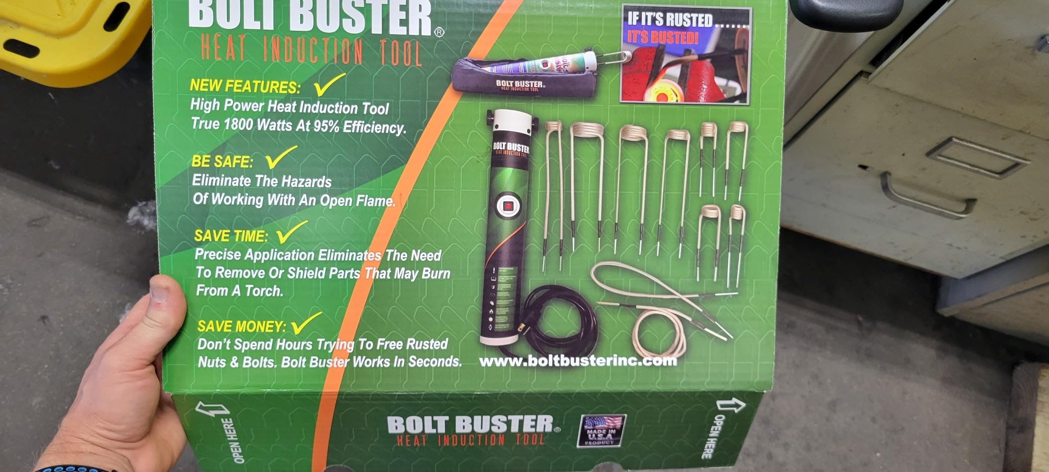Magnetic Induction Heater - 1800W 110V Handheld Magnetic Heat Induction Tool with Advanced Coil Kit for Bolt Removal customer photo 2