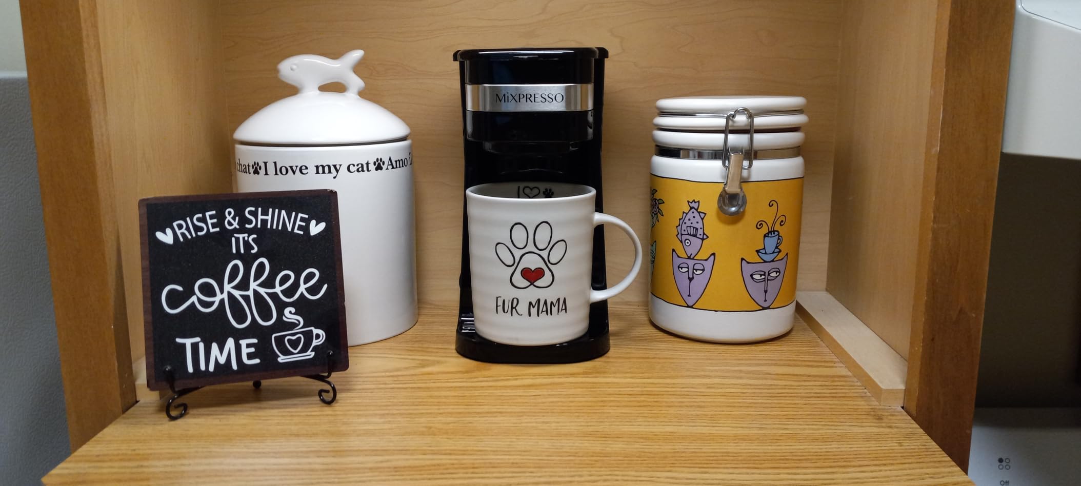 Mixpresso Single Serve & Single Cup Coffee Maker with 14oz Travel Mug Black, For ground coffee only, reusable filter, auto shut off, Compact personal drip coffee maker customer photo 1
