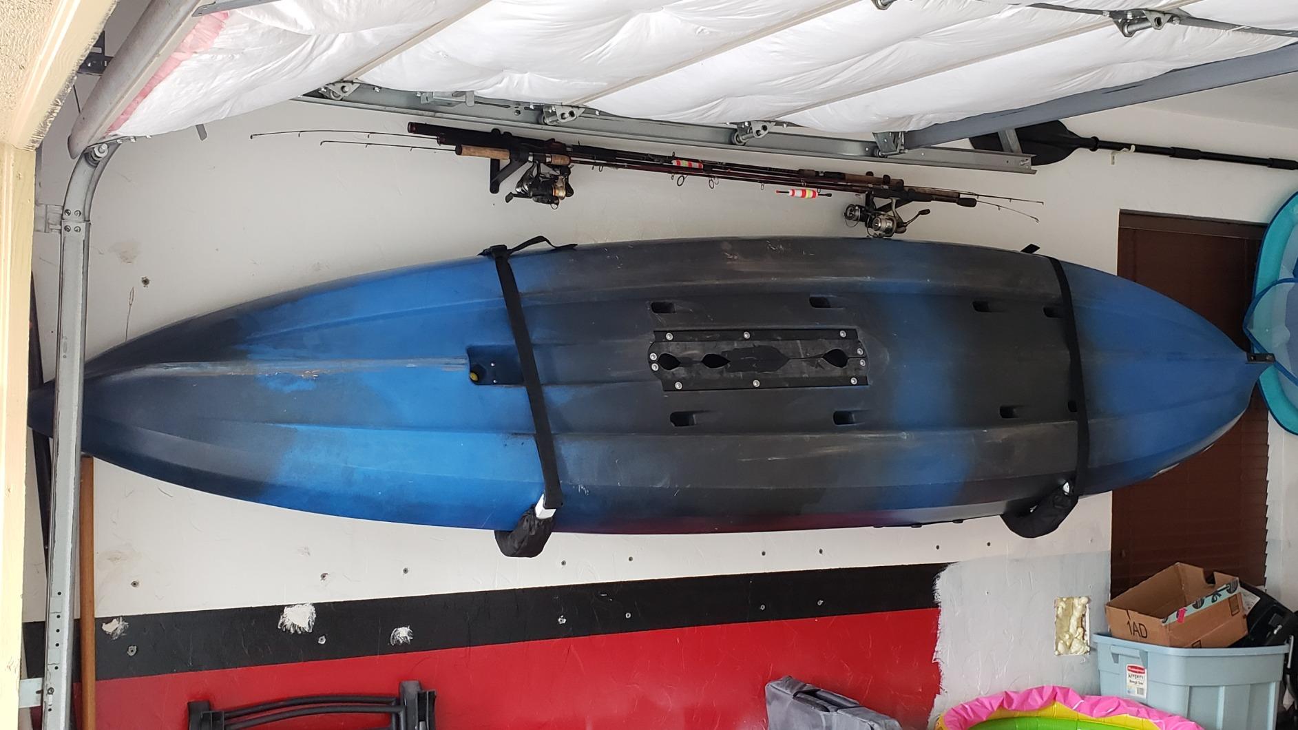 Kayak Wall Mount Storage Rack, Heavy Duty Steel, 125LB Capacity | High Quality Powder-Coated Steel Wall Racks for Indoor/Outdoor Storage of Kayaks and SUP Paddleboards customer photo 1