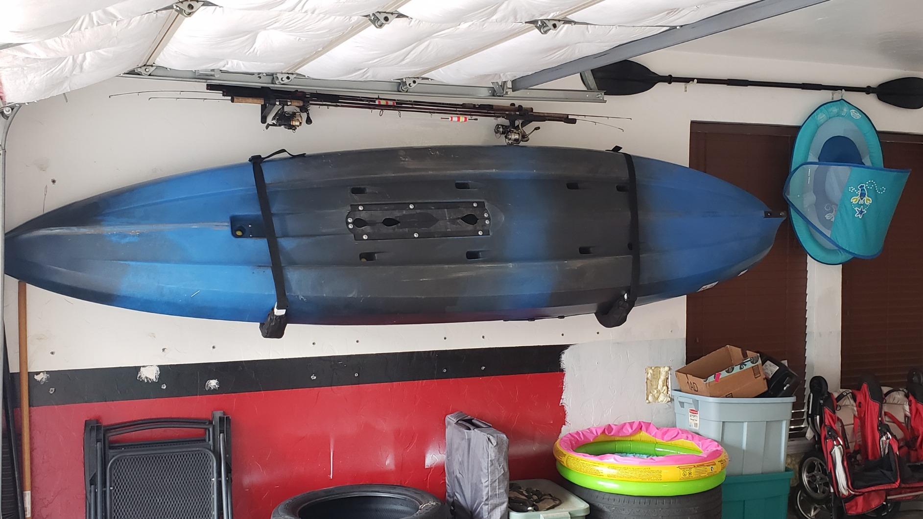 Kayak Wall Mount Storage Rack, Heavy Duty Steel, 125LB Capacity | High Quality Powder-Coated Steel Wall Racks for Indoor/Outdoor Storage of Kayaks and SUP Paddleboards customer photo 2