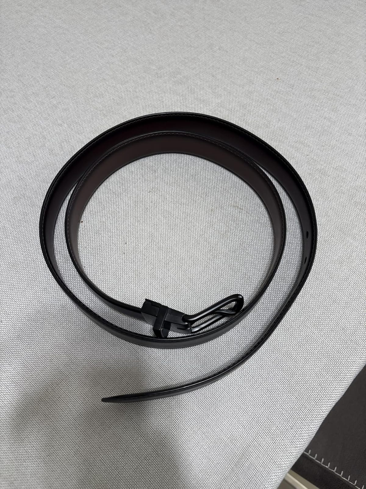 BULLIANT Men's Reversible Leather Belt Trimmable 1.25