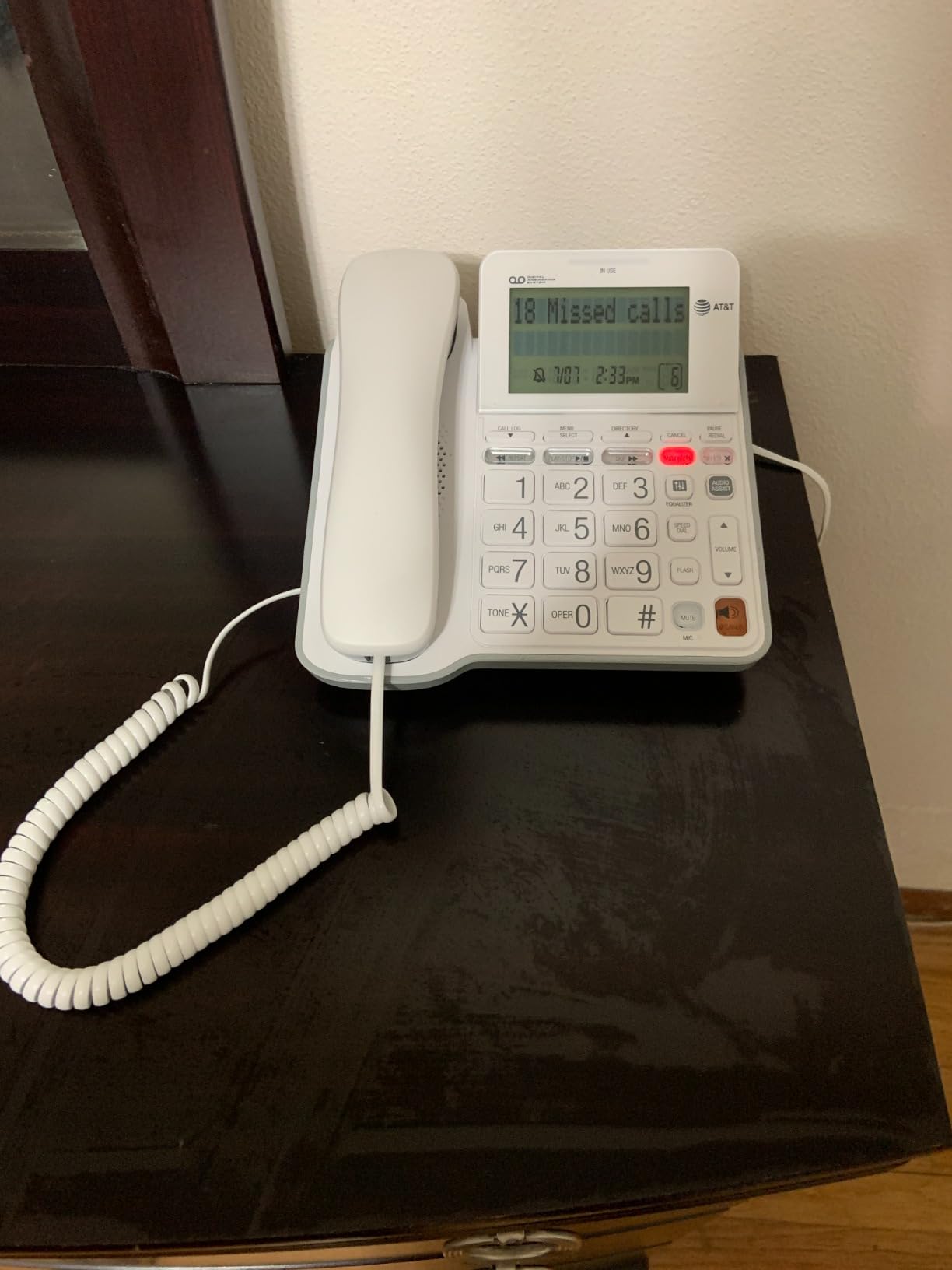 AT&T CD4930 Black Corded Phone with Digital Answering System, Caller ID, Extra-Large Tilt Backlit Display & Big Buttons customer photo 1