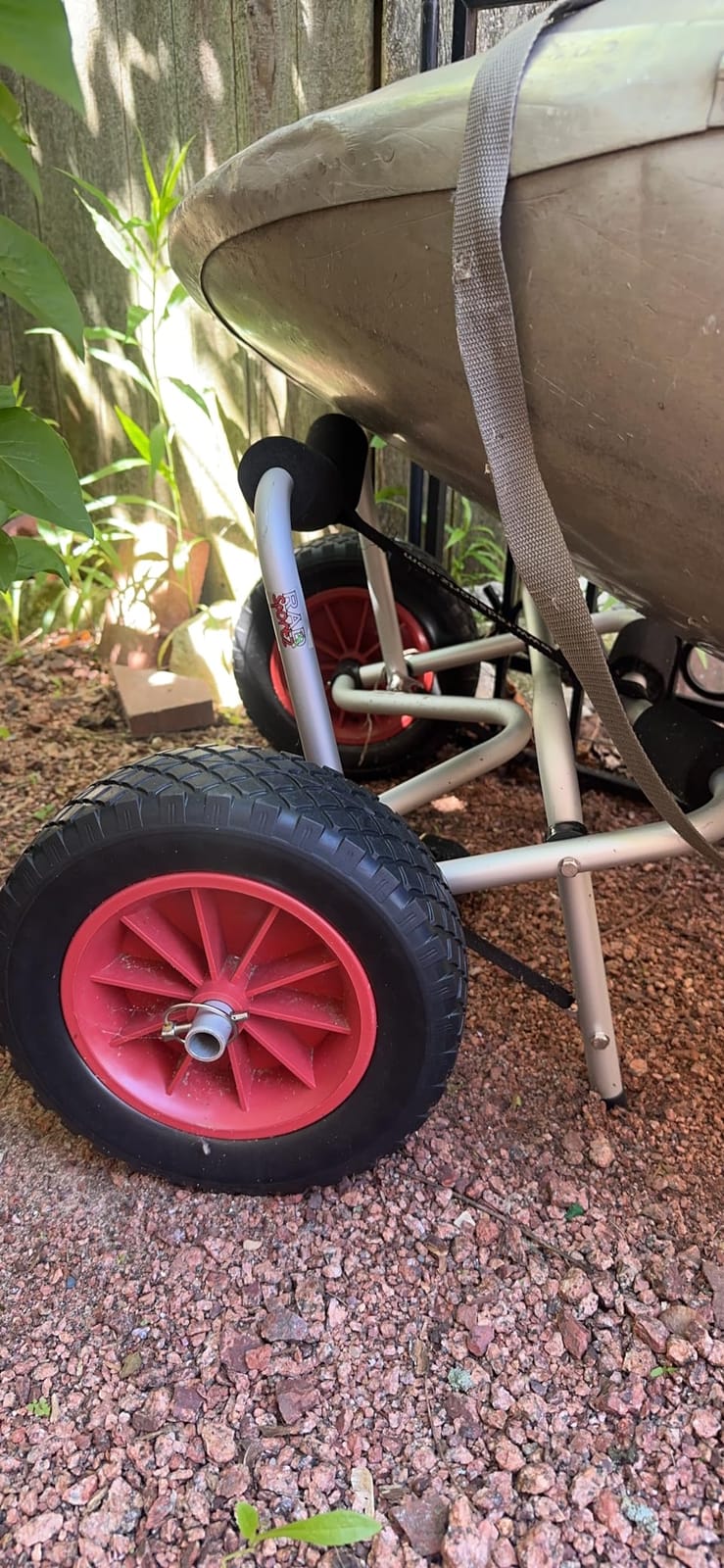 Kayak Cart - 150 Lbs Capacity Canoe Dolly with Airless Tires, Foldable Aluminum Frame, and Carrying Bag for Personal Watercraft by Rad Sportz (Orange) customer photo 2