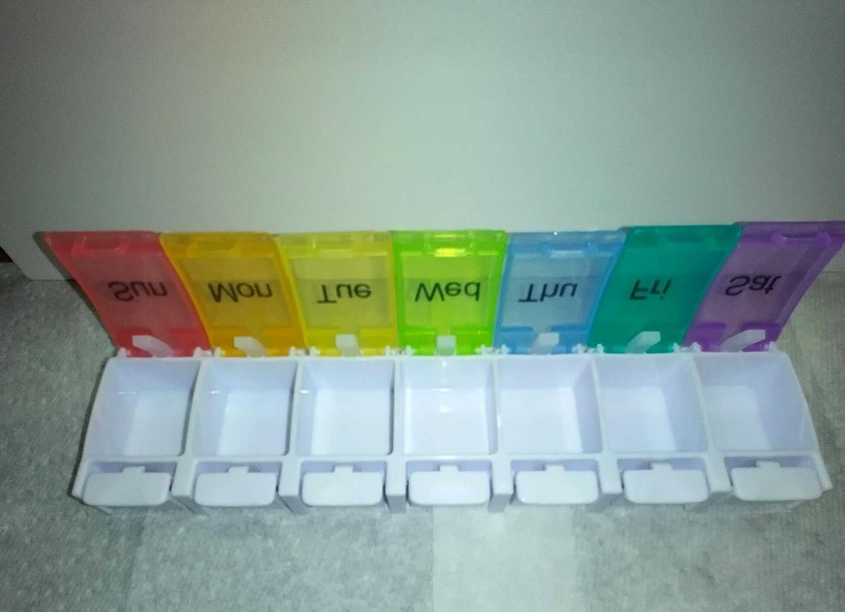 AUVON Weekly Pill Organizer Arthritis Friendly, BPA Free Travel 7 Day Pill Box Case with Spring Open Design and Large Compartment to Hold Vitamins, Cod Liver Oil, Supplements and Medication customer photo 2